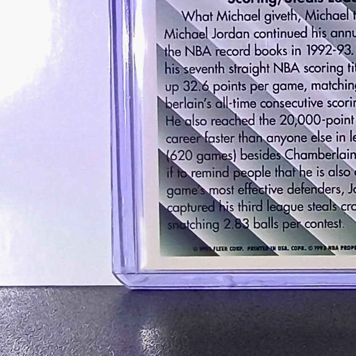 Michael Jordan 1993-94 Fleer League Leader #224 Basketball Card Chicago Bulls - Basketball Card Single