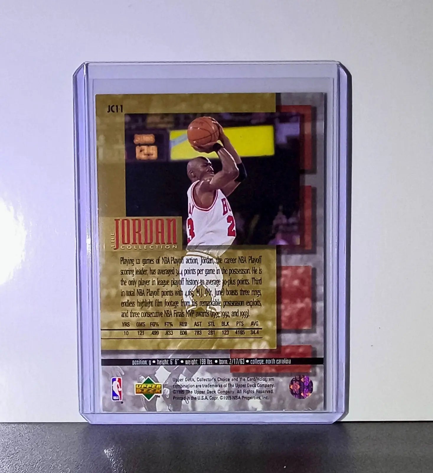 Michael Jordan 1995-96 Upper Deck Collector’s Choice #JC11 Card Chicago Bulls - Basketball Card Single