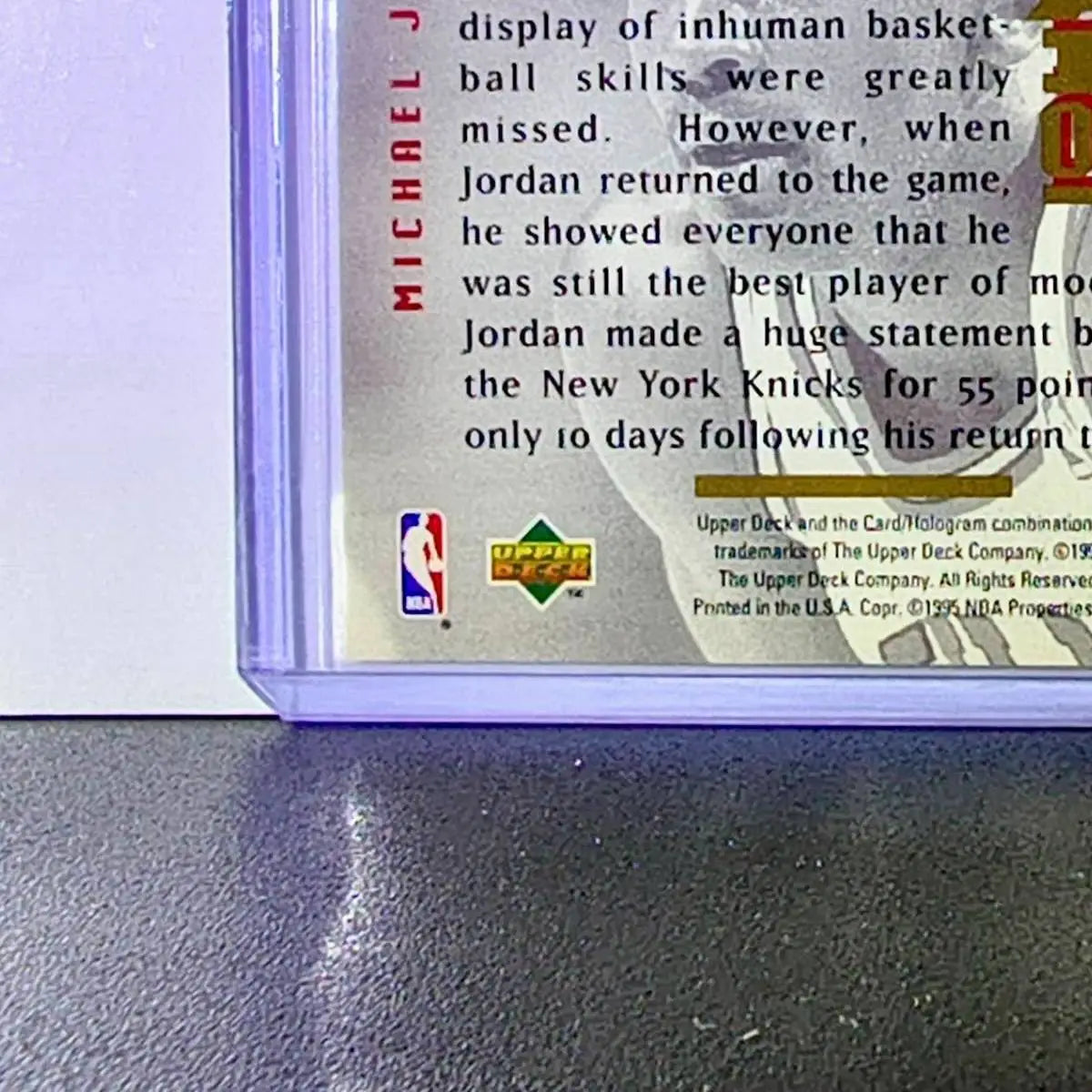 Michael Jordan 1995-96 Upper Deck Return of Excellence #335 Card Chicago Bulls - Basketball Card Single
