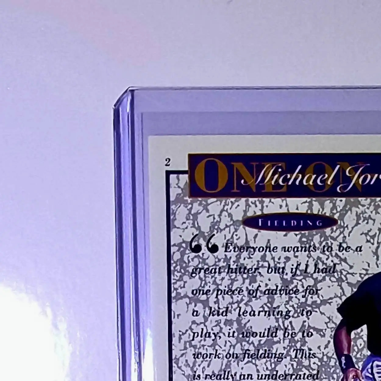 Michael Jordan 1995 Upper Deck Minors One on One #2 Card Birmingham Barons - Baseball Card Single