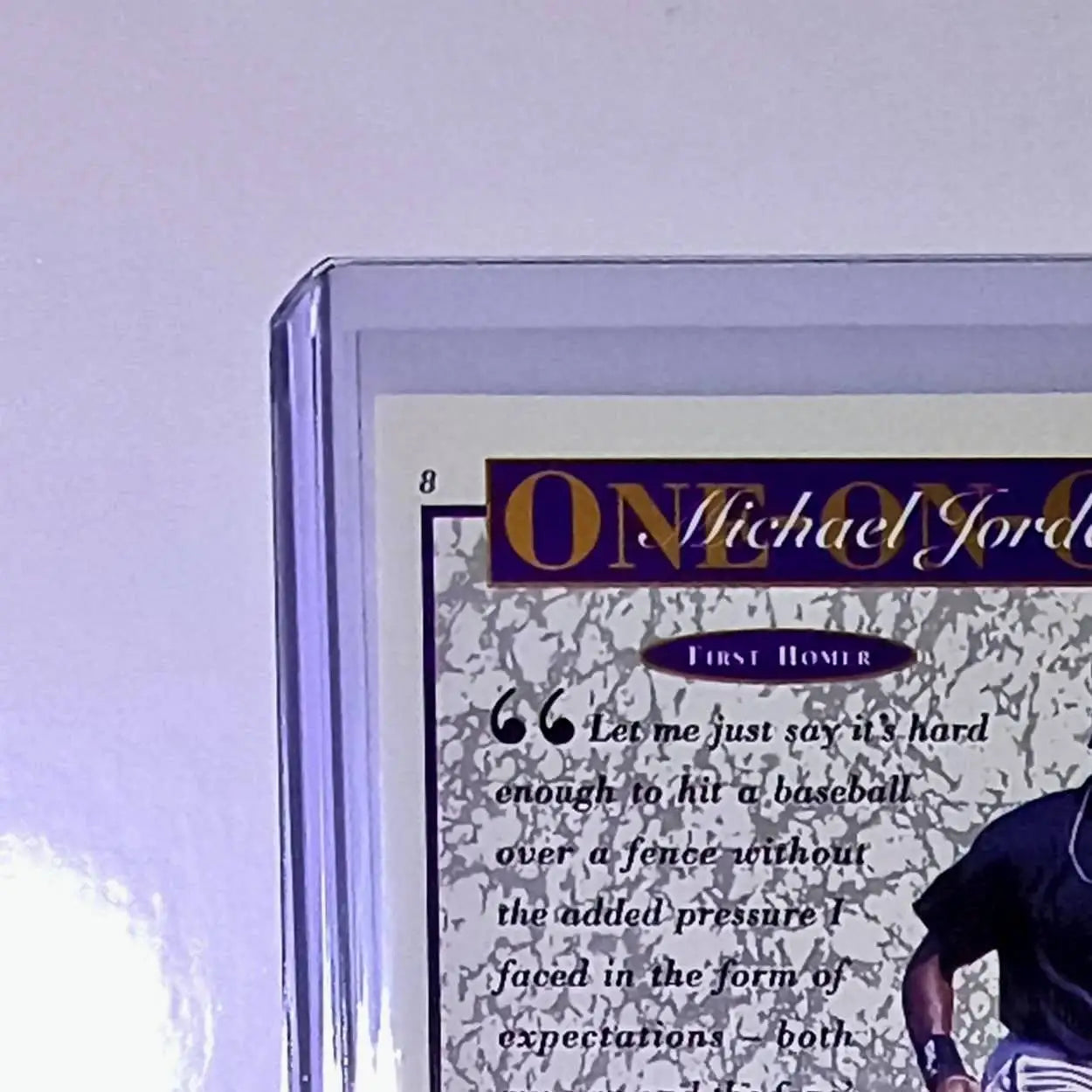 Michael Jordan 1995 Upper Deck Minors One on One #8 Card MLB Retirement - Baseball Card Single
