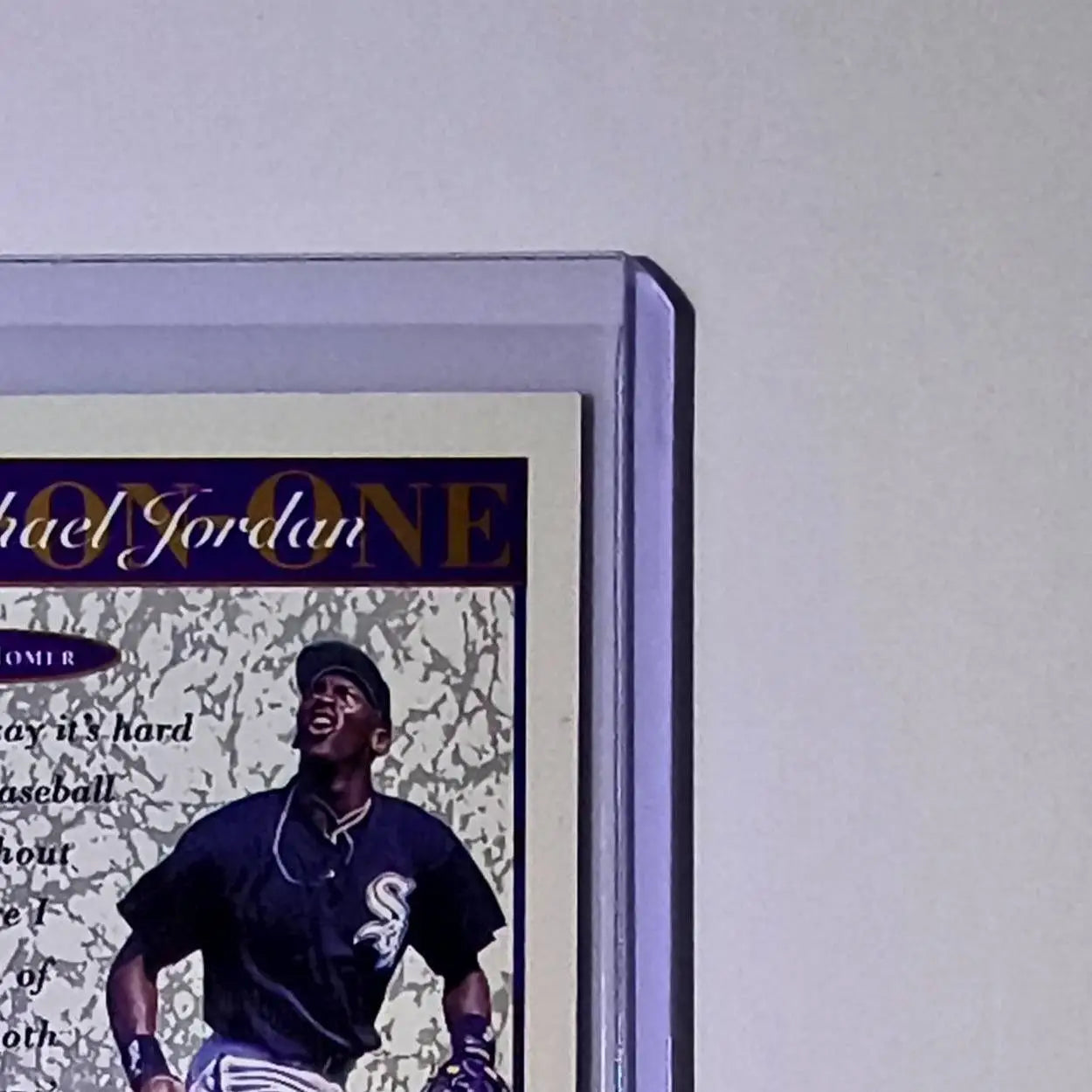 Michael Jordan 1995 Upper Deck Minors One on One #8 Card MLB Retirement - Baseball Card Single