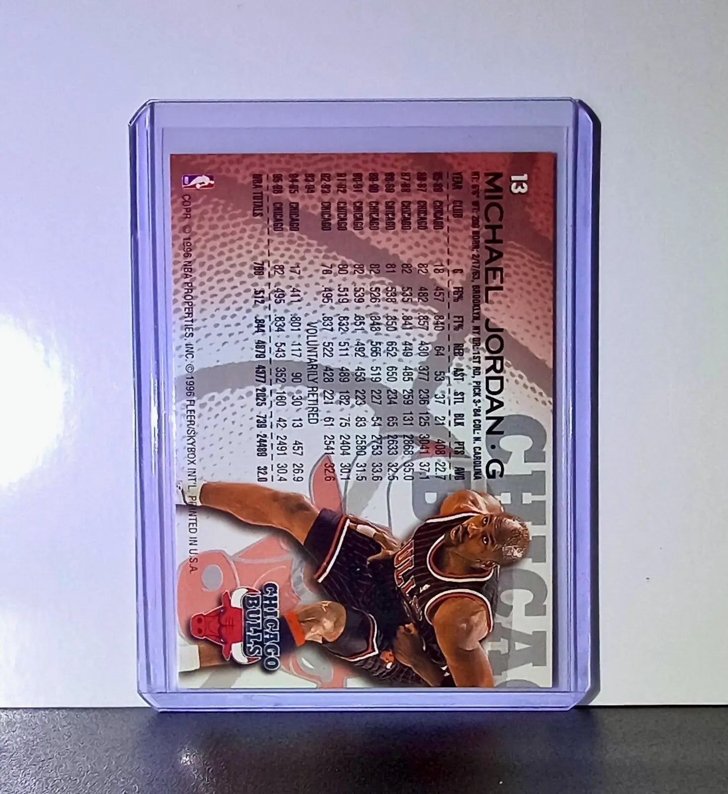 Michael Jordan 1996-97 Fleer #13 Basketball Card Chicago Bulls - Basketball Card Single