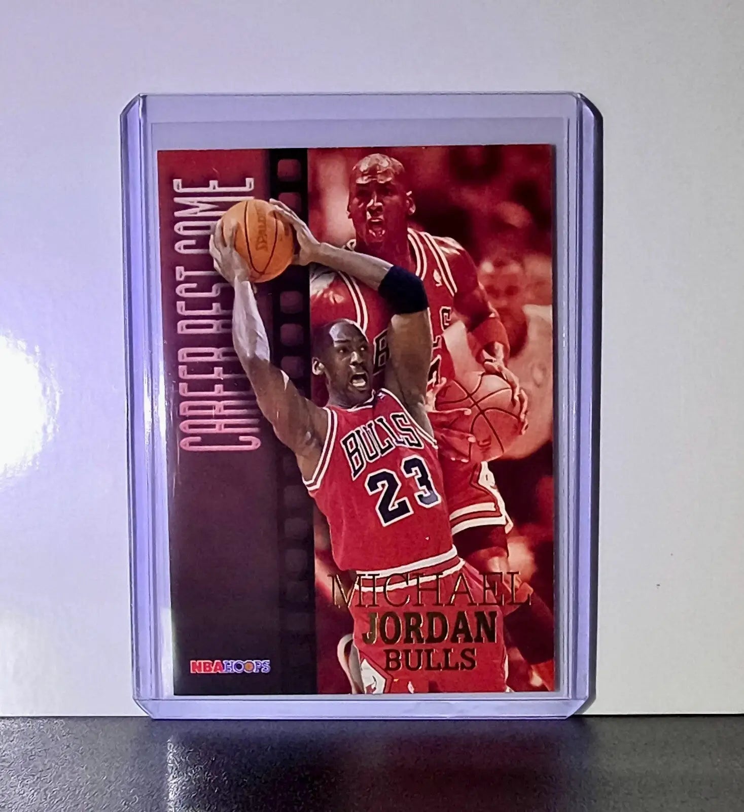 Michael Jordan 1996-97 Hoops Career Best Game 335 Basketball Card Chicago Bulls - Basketball Card Single