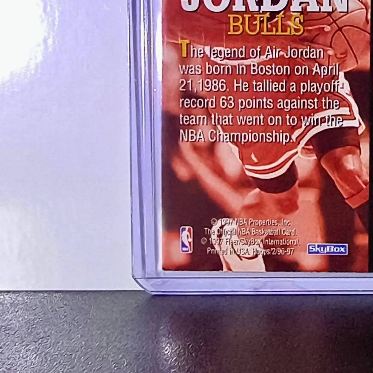 Michael Jordan 1996-97 Hoops Career Best Game 335 Basketball Card Chicago Bulls - Basketball Card Single