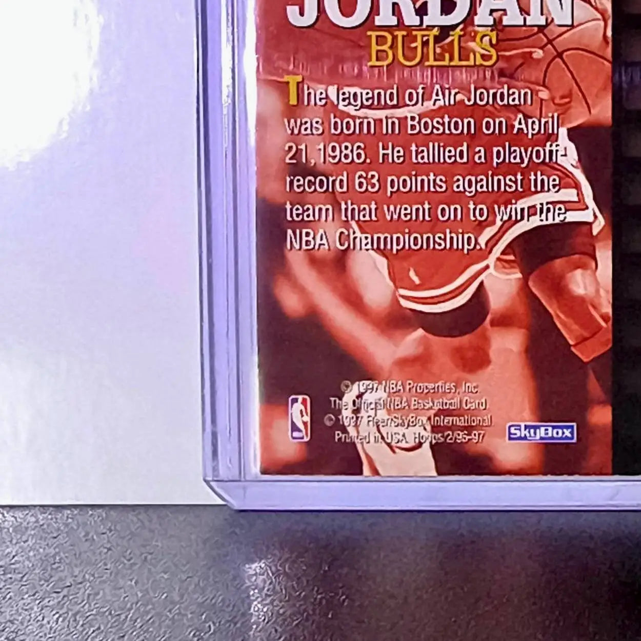 Michael Jordan 1996-97 Hoops Career Best Game #335 Card Chicago Bulls - Basketball Card Single
