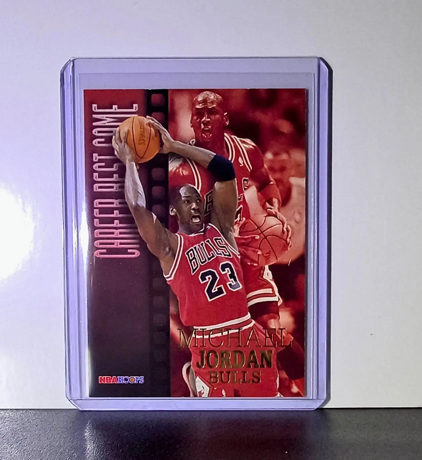 Michael Jordan 1996-97 Hoops Career Best Game #335 Card Chicago Bulls - Basketball Card Single
