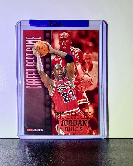 Michael Jordan 1996-97 NBA Hoops Career Best Game #335 Card Chicago Bulls - Basketball Card Single