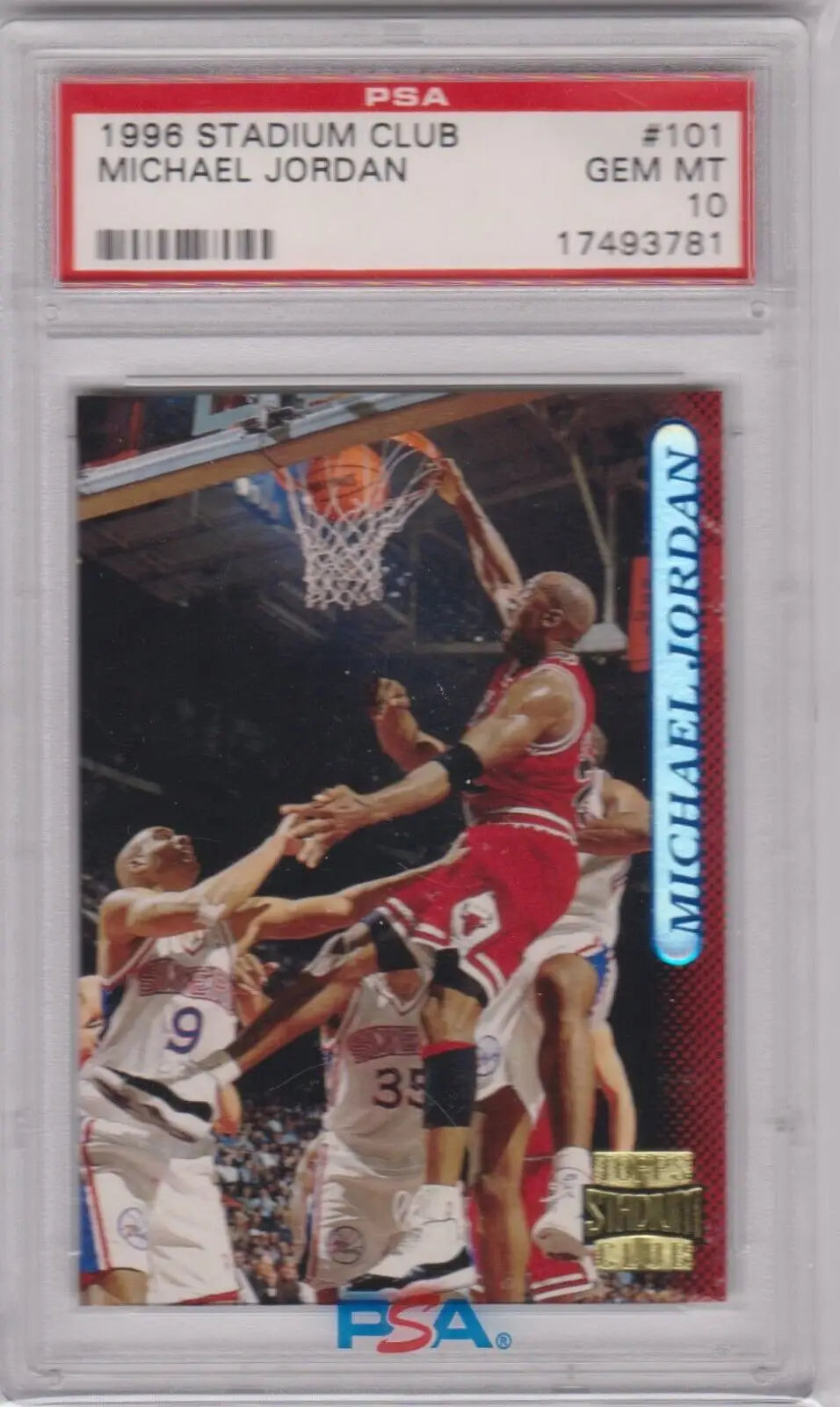 Graded Michael Jordan basketball card from Columbia Hobby’s ebay store in perfect GEM MINT condition