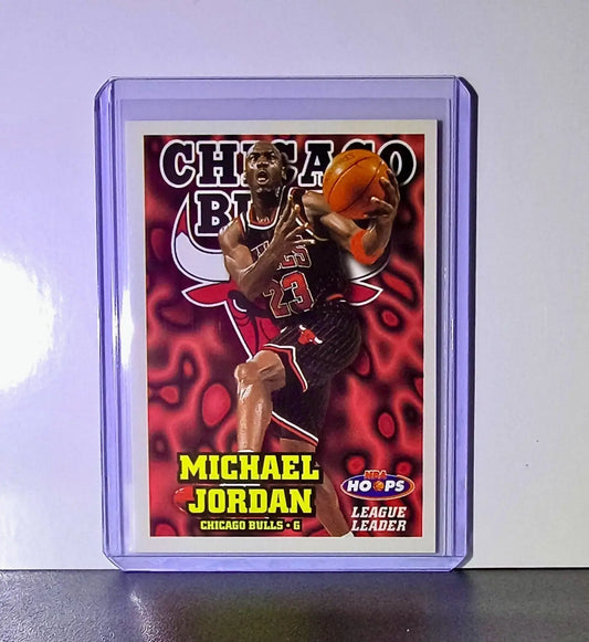 Michael Jordan 1997-98 NBA Hoops League Leader #1 Basketball Card Chicago Bulls - Basketball Card Single
