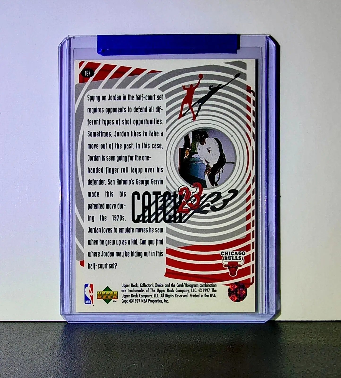 Michael Jordan 1997-98 Upper Deck Collector’s Choice Catch 23 #187 Card Bulls - Basketball Card Single