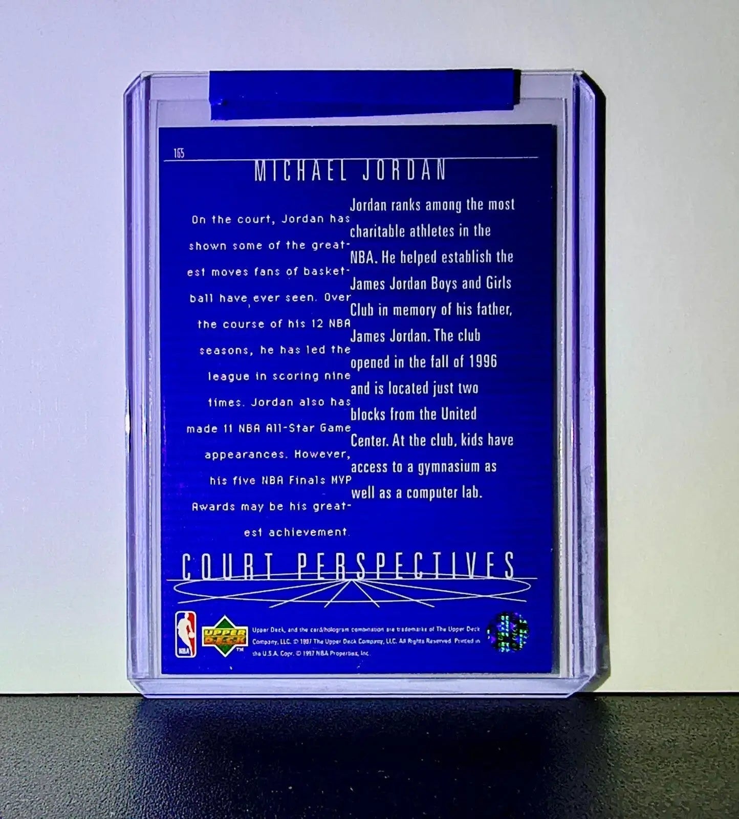 Michael Jordan 1997-98 Upper Deck Court Perspectives #165 Card Chicago Bulls - Basketball Card Single