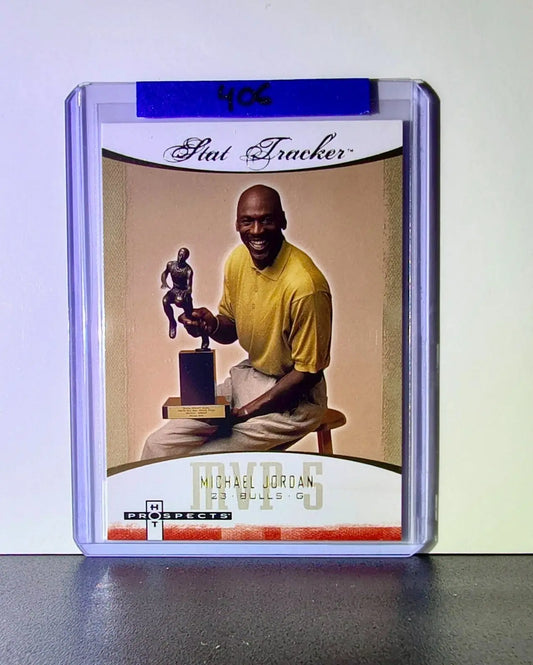 Michael Jordan 2007-08 Fleer Hot Prospects Stat Tracker ST-27 Card Chicago Bulls - Basketball Card Single