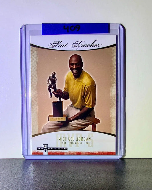 Michael Jordan 2007-08 Fleer Hot Prospects Stat Tracker ST-27 Card Chicago Bulls - Basketball Card Single