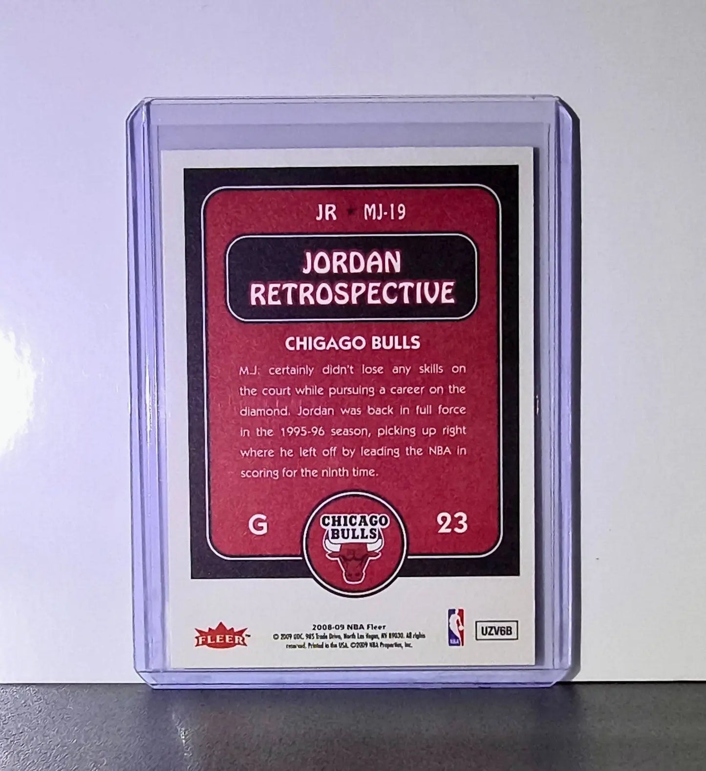 Michael Jordan 2008-09 Fleer Jordan Retrospective #MJ-19 Card Chicago Bulls - Basketball Card Single
