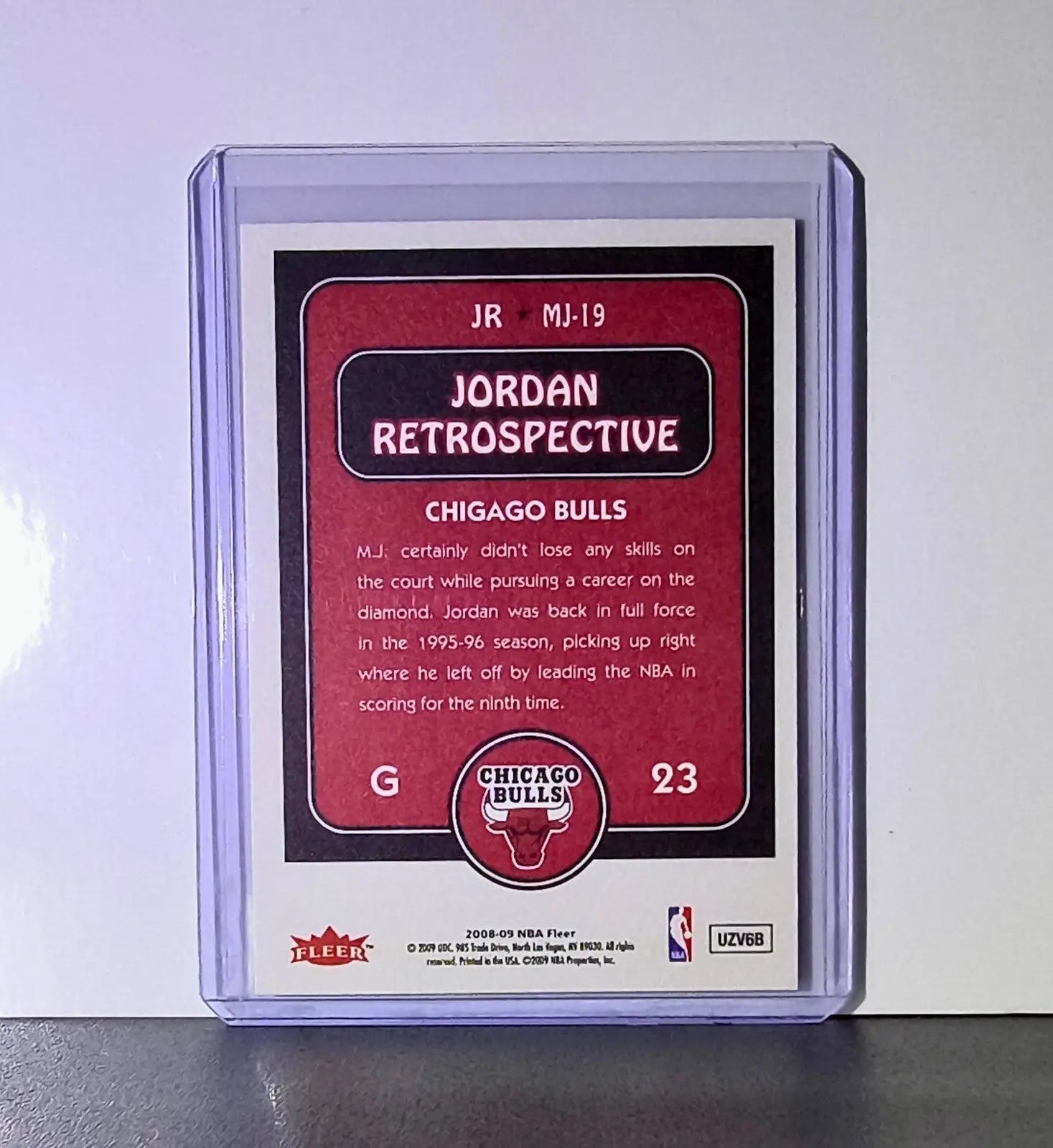 Michael Jordan 2008-09 Fleer Jordan Retrospective #MJ-19 Card Chicago Bulls - Basketball Card Single