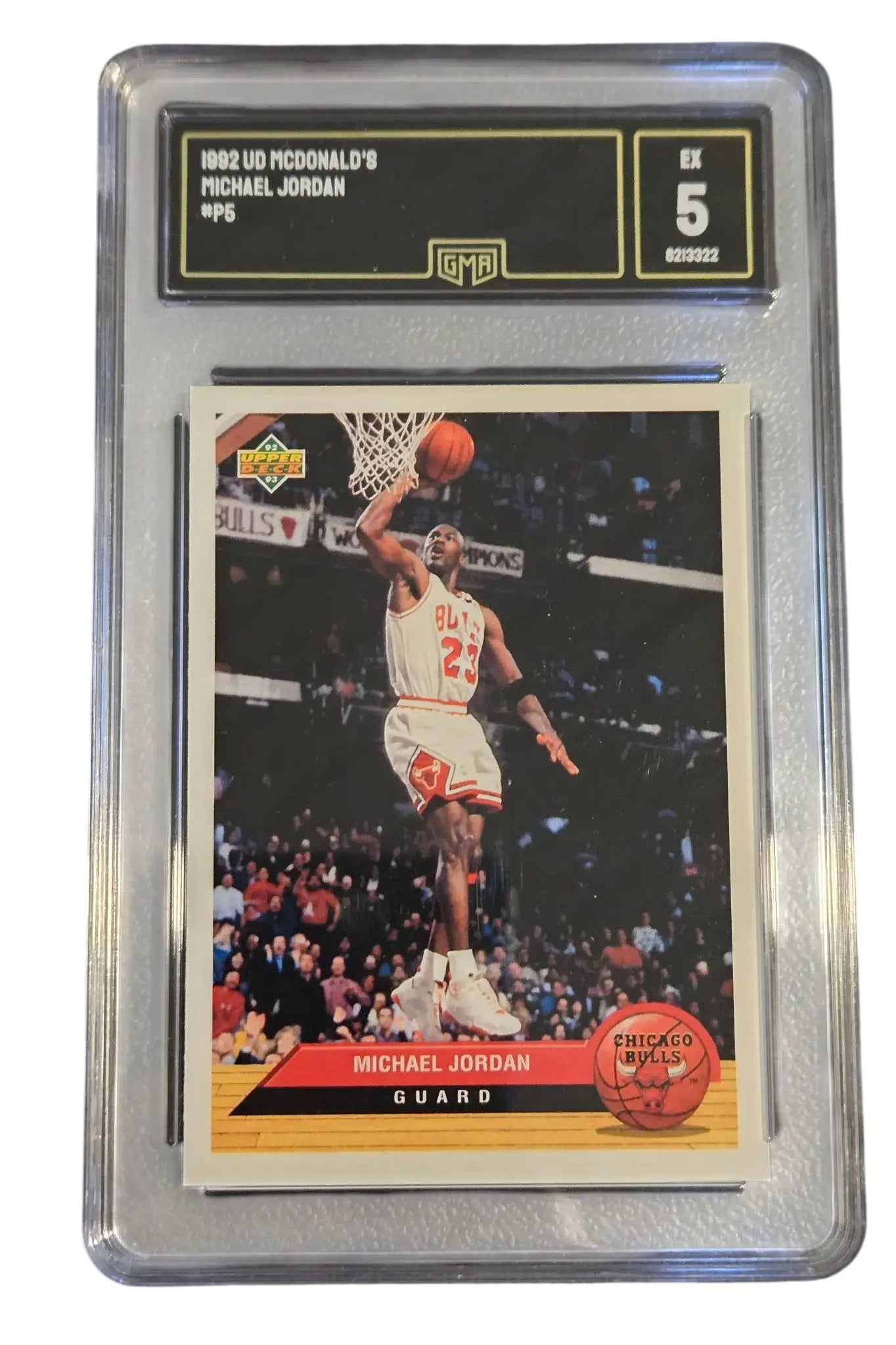 Michael Jordan Graded Card Upper Deck 1992 McDonalds P5 EX 5 1999 MVP 8.5 GMA - Trading Cards