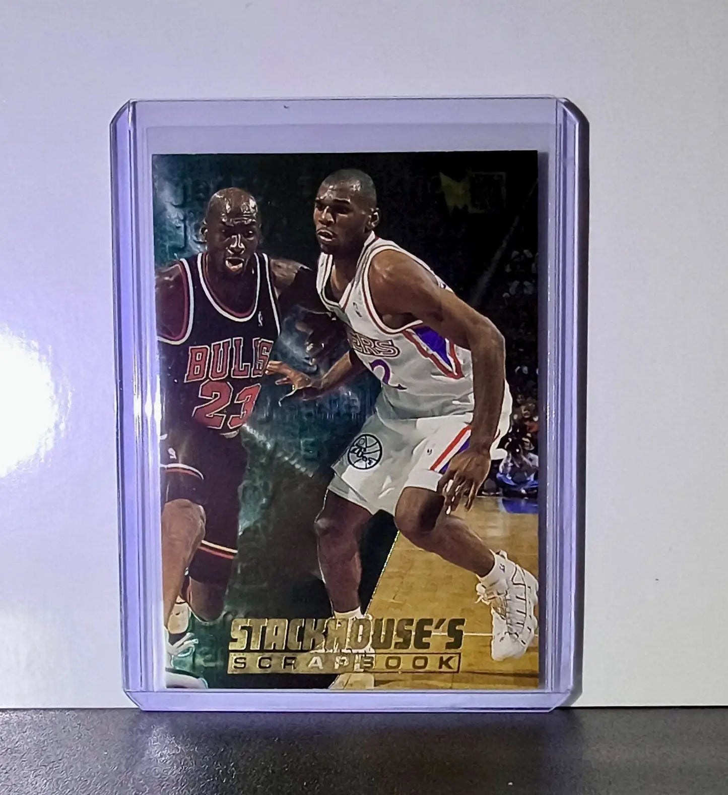 Michael Jordan / Jerry Stackhouse 1995-96 Fleer Metal Scrapbook #S-7 Bulls - Basketball Card Single