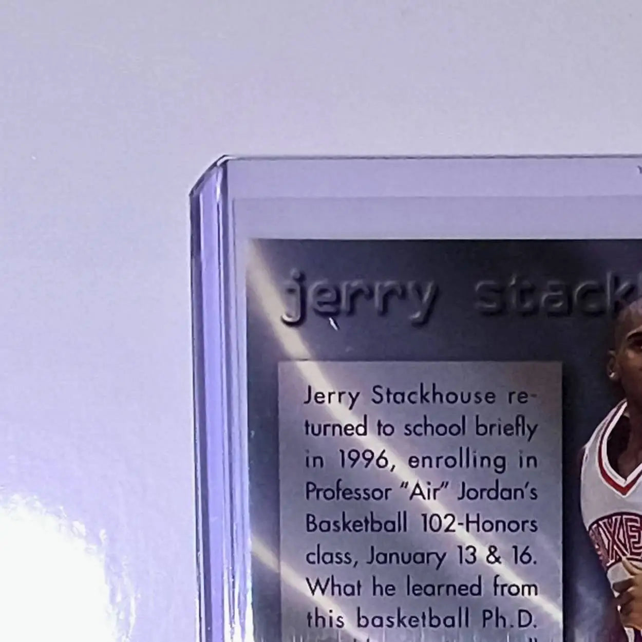 Michael Jordan / Jerry Stackhouse 1995-96 Fleer Metal Scrapbook #S-7 Bulls - Basketball Card Single