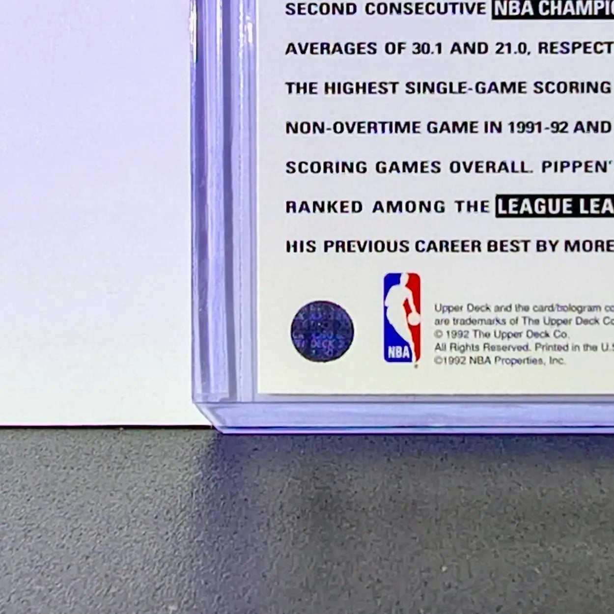 Michael Jordan Scottie Pippen 1992-93 Upper Deck Scoring Threats #62 Card Bulls - Basketball Card Single