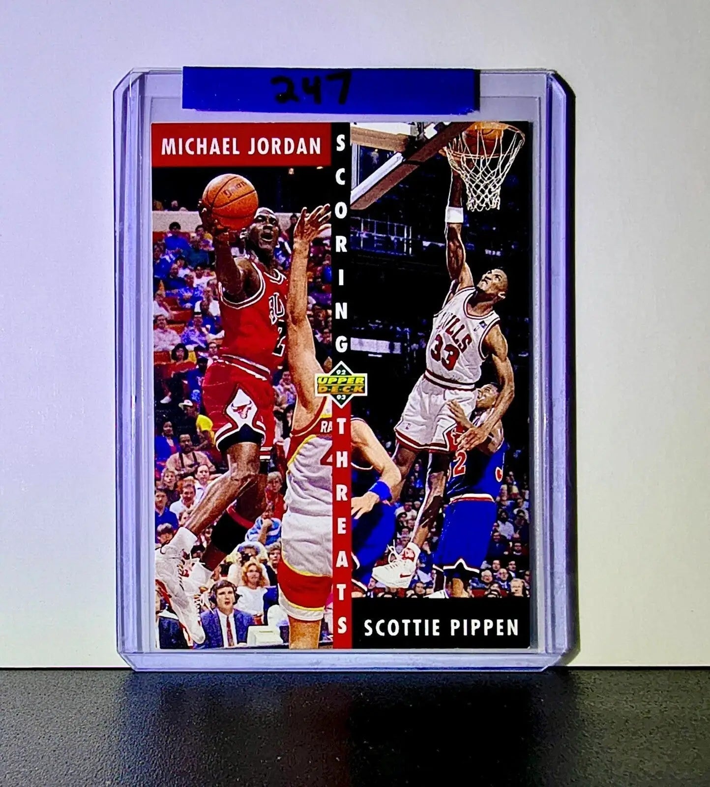 Michael Jordan Scottie Pippen 1992-93 Upper Deck Scoring Threats #62 Card Bulls - Basketball Card Single