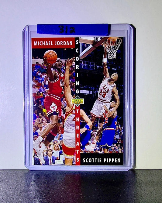 Michael Jordan Scottie Pippen 1992-93 Upper Deck Scoring Threats 62 Card Bulls - Basketball Card Single