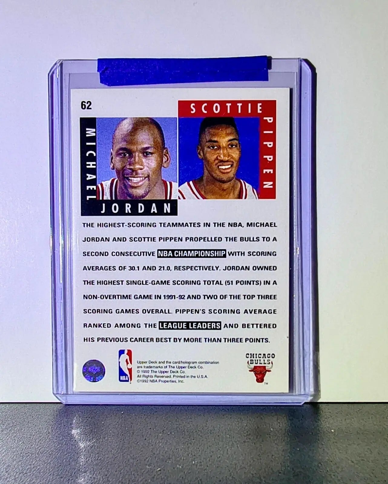Michael Jordan Scottie Pippen Scoring Threats 1992-93 Upper Deck #62 Card Bulls - Basketball Card Single