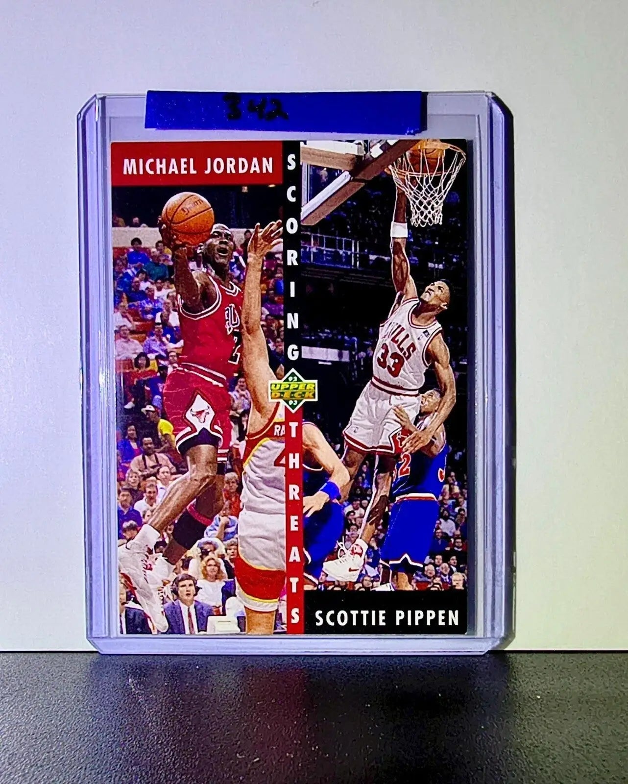 Michael Jordan Scottie Pippen Scoring Threats 1992-93 Upper Deck #62 Card Bulls - Basketball Card Single
