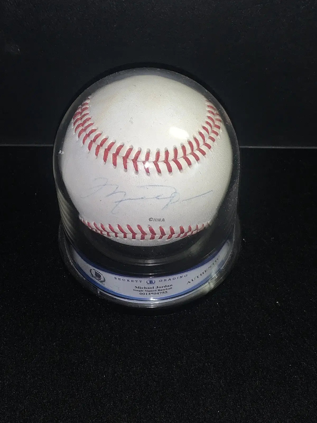 Michael Jordan Signed Rawlings Southern League Baseball BAS Encap’d Auto Ball