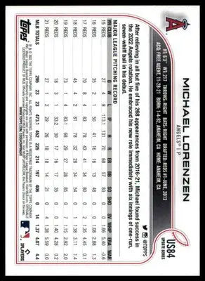 Michael Lorenzen 2022 Topps Update #US84 Los Angeles Angels - Baseball Card Single