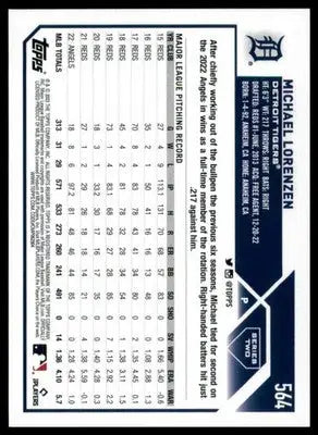 Michael Lorenzen 2023 Topps #564 Detroit Tigers - Baseball Card Single