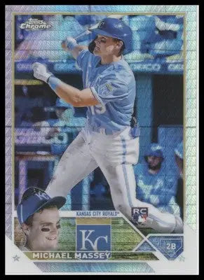 Michael Massey 2023 Topps Chrome Prism Refractors #42 Kansas City Royals - Baseball Card Single