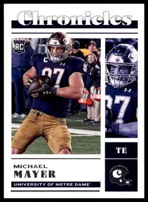 Michael Mayer 2023 Panini Chronicles Draft Picks #8 Notre Dame Fighting Irish - Football Card Single