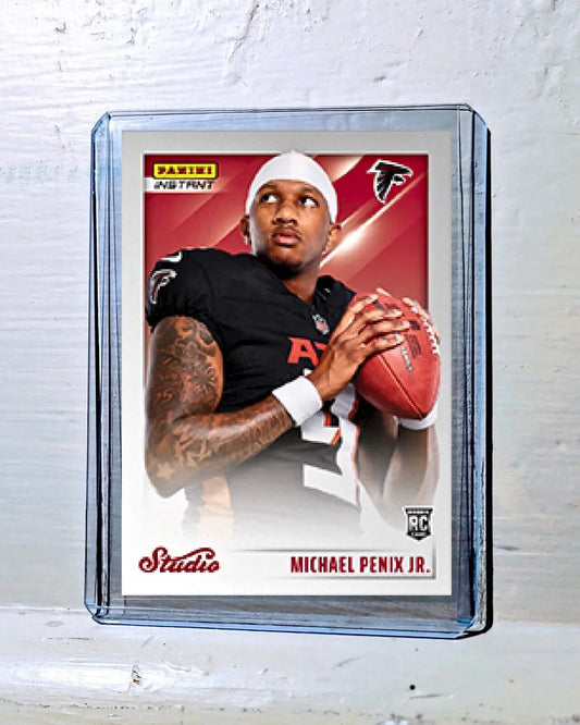 Michael Penix Jr. 2024 Panini NFL Studio Rookies Football Card Atlanta Falcons - Football Card Single