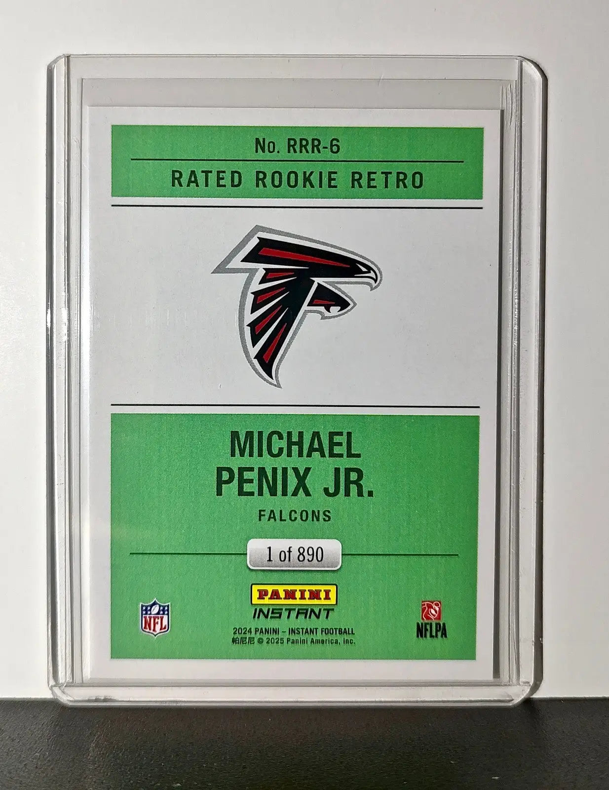 Michael Penix Jr. Rookie 2024 Panini Rated Rookie Retro NFL #6 Falcons 1 of 890 - Football Card Single