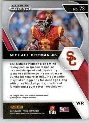 Michael Pittman Jr. - 2021 Panini Prizm Draft Picks Collegiate - #73 - Football - Football Card Single