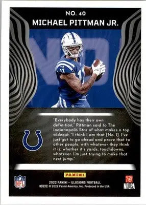 Michael Pittman Jr. - 2022 Panini Illusions - #40 - Football - Football Card Single