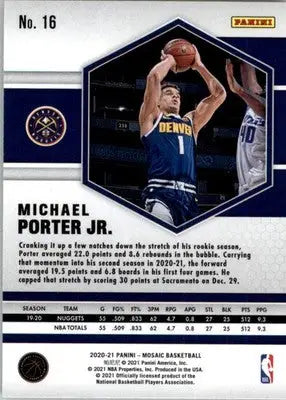 Michael Porter Jr. - 2020-21 Panini Mosaic - #16 - Basketball - Basketball Card Single