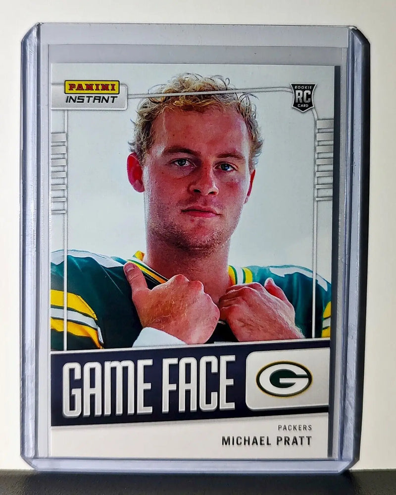 Michael Pratt 2024 Panini Game Face #23 NFL Rookie Card Green Bay Packers 1/331 - Football Card Single