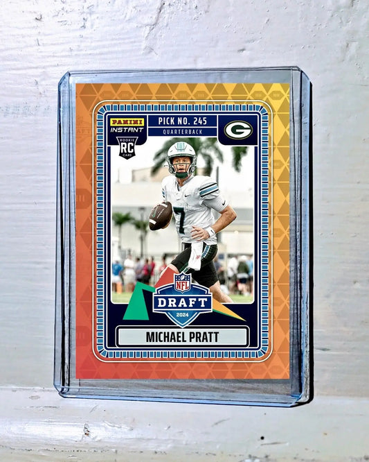 Michael Pratt 2024 Panini NFL #21 Draft Night Rookie Football Card 1 of 758 - Football Card Single