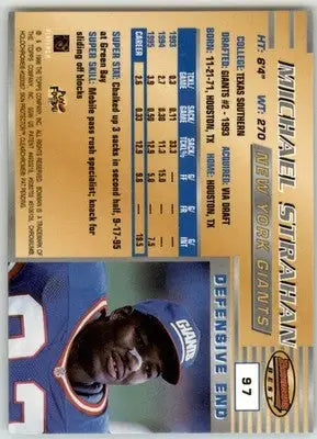Michael Strahan - 1996 Bowman’s Best - #97 - Football - Football Card Single
