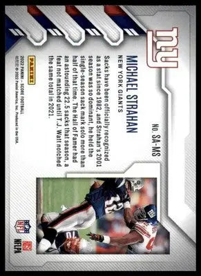 Michael Strahan 2022 Score Sack Attack Gold #SA-MS New York Giants - Football Card Single