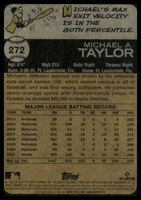 Michael Taylor 2022 Topps Heritage #272 Kansas City Royals - Baseball Card Single