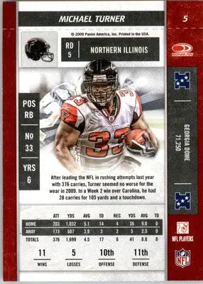 Michael Turner - 2009 Playoff Contenders - #5 - Football - Football Card Single
