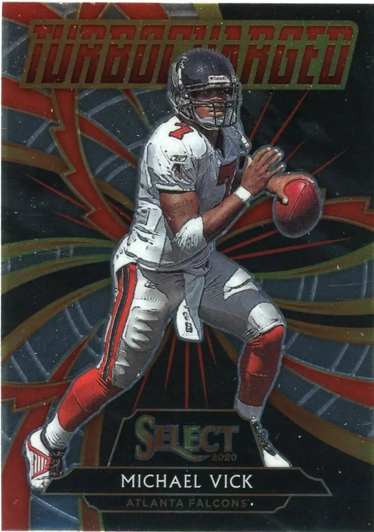 Michael Vick 2020 Select Turbocharged #T7 Atlanta Falcons Football Card NFL