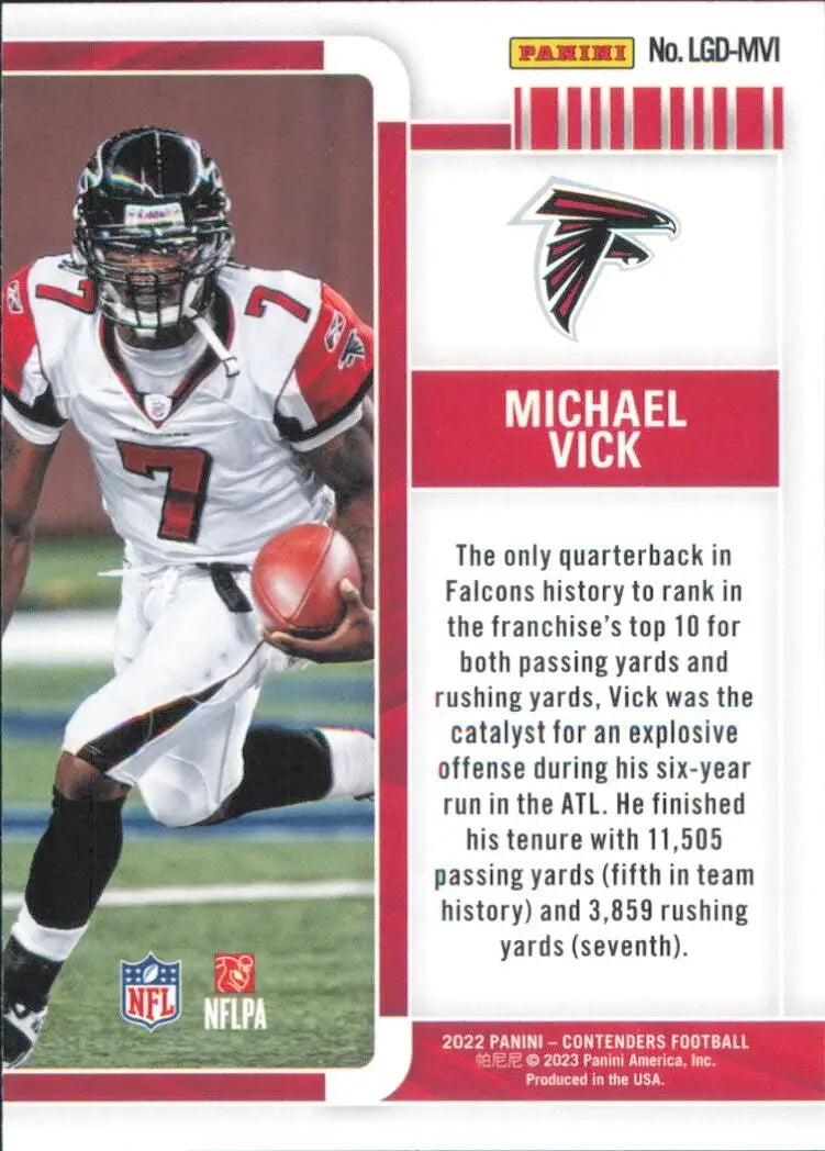Michael Vick 2022 Panini Contenders Legendary #LGD-MVI Atlanta Falcons Football - Football Card Single