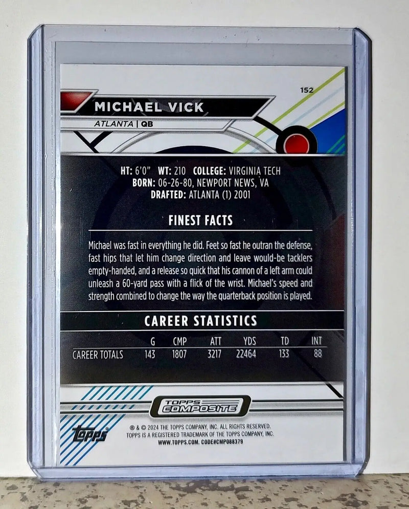 Michael Vick 2023 Topps Finest NFL #152 Football Card Atlanta Falcons