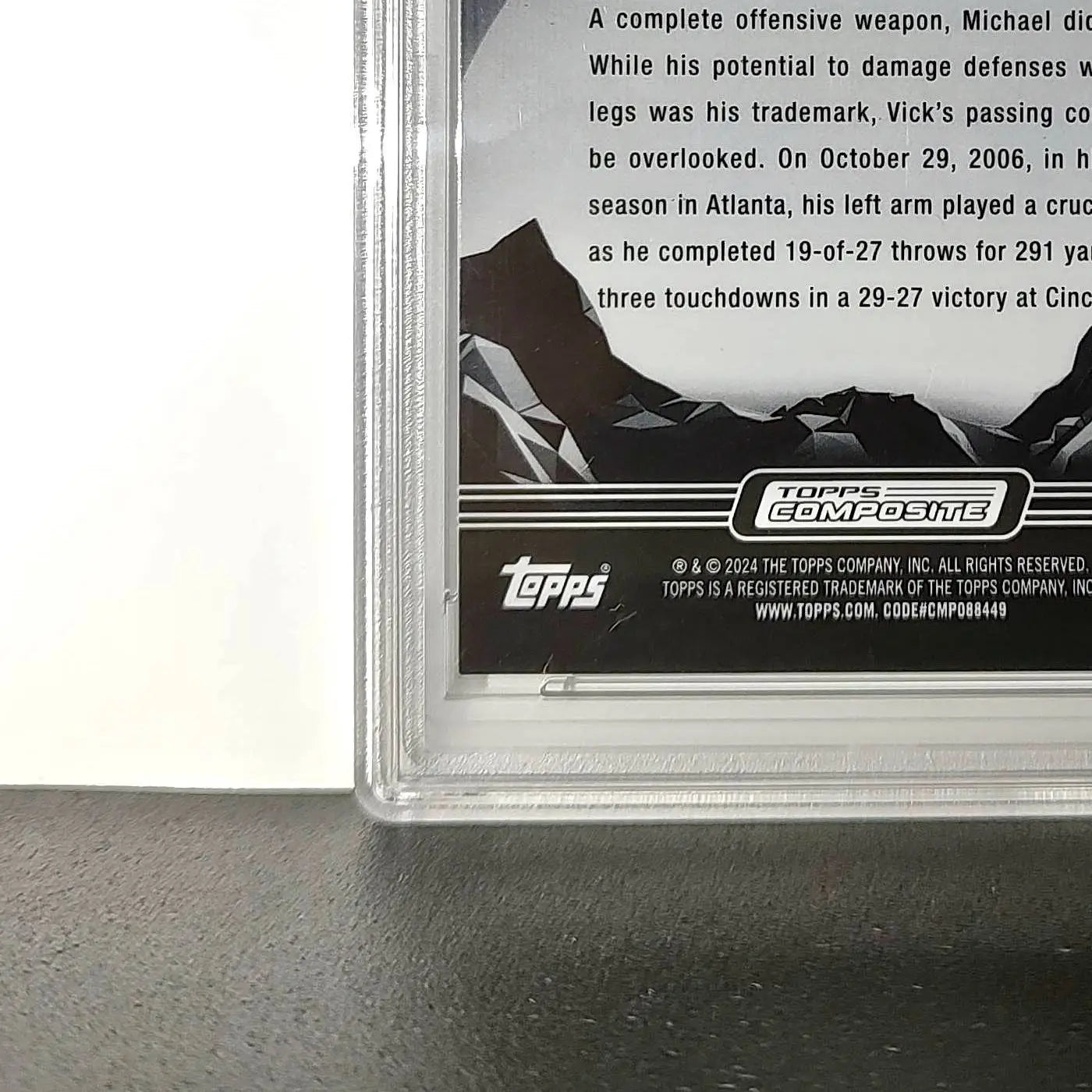 Michael Vick 2023 Topps Midnight 15/75 #302 Dusk PSA 9 Mint