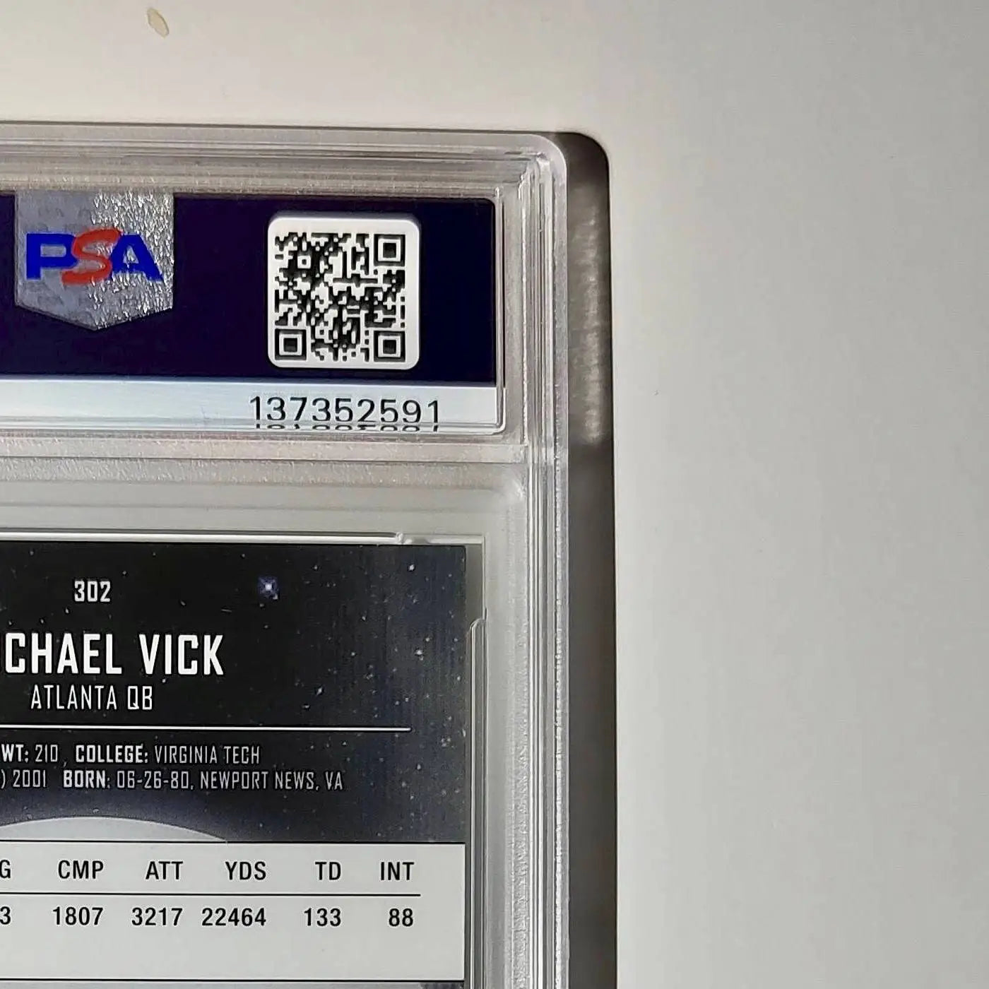 Michael Vick 2023 Topps Midnight 15/75 #302 Dusk PSA 9 Mint