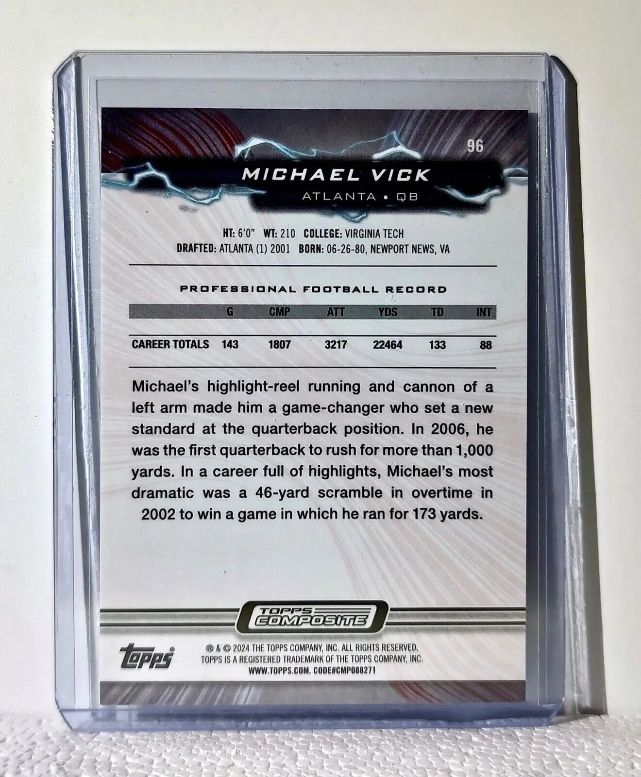 Michael Vick 2023 Topps Resurgence NFL #96 Football Card Atlanta Falcons - Football Card Single